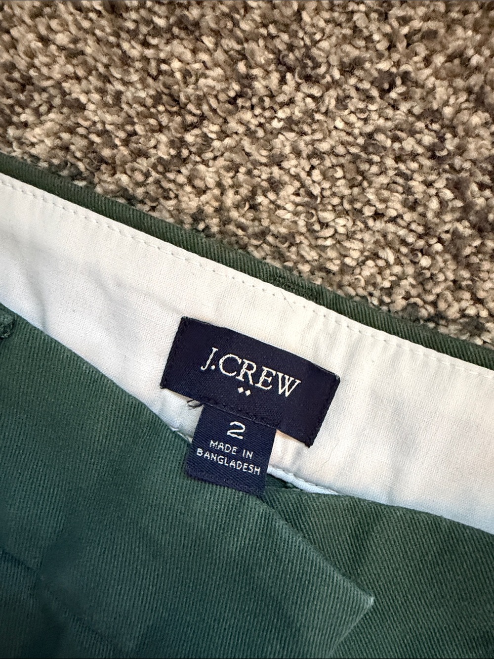 J. Crew Women's Forest Green Chino Bermuda Shorts - Picture 2 of 3